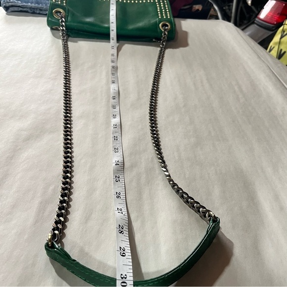 Patricia Nash Discovery Green Studded Merano Leather Shoulder Bag - Picture 16 of 16